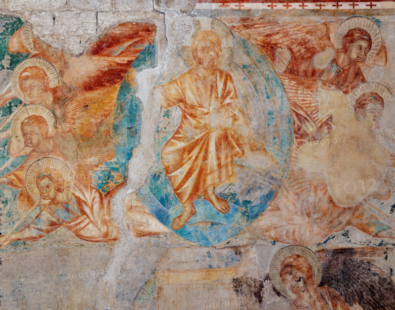 Assisi, Basilica superiore di San Francesco, transetto meridionale, parete sud, “Visioni apocalittiche”: “Cristo apocalittico”. Particolare del “Cristo in mandorla”. Affreschi di Cimabue (Cenni di Pepo 1277-1283?) e bottega.

[ENG]
Assisi, Upper Basilica of Saint Francis, the southern transept, the southern wall, “Apocalyptic visions”: “Apocalyptic Christ”. Detail of “Christ in Vesica Piscis”. Frescoes by Cimabue (Cenni di Pepo 1277-1283?) and workshop.
Basilica di San Francesco, Assisi (PG), Umbria, Italia - Italy