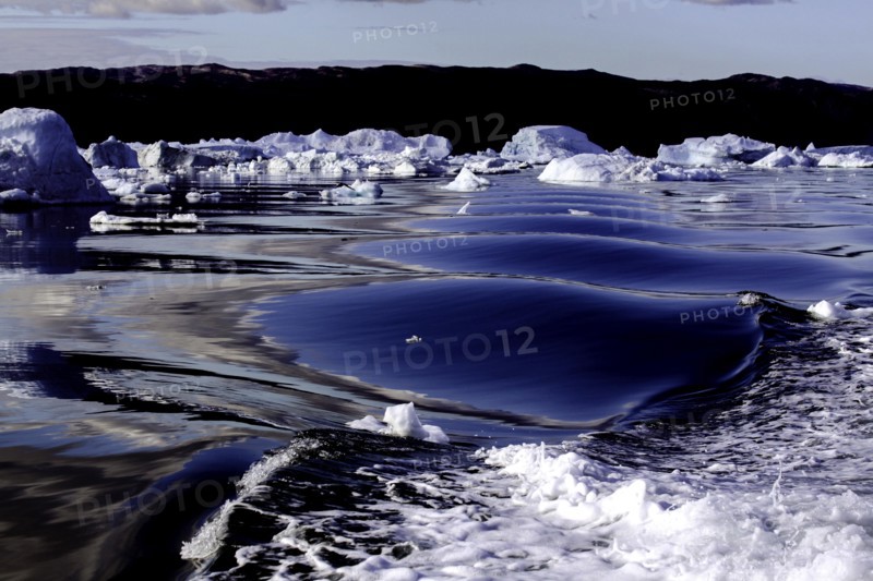Iceberg and waves in Greenland