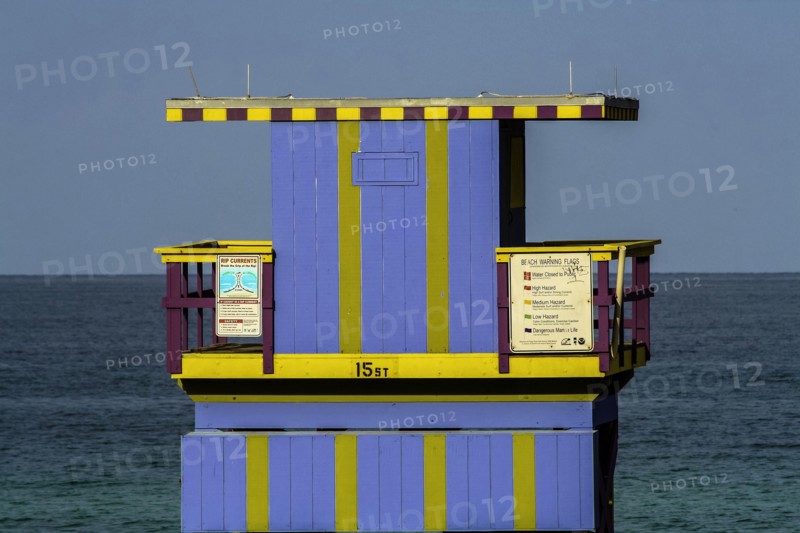 Beach hut, Miami beach, USA