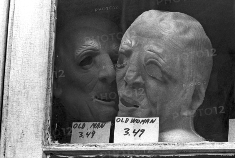 Masks in Storefront Window