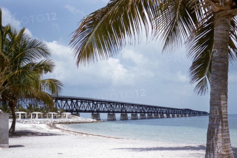 Bahia Honda Rail Bridge to Keys, Florida, USA, 1955
