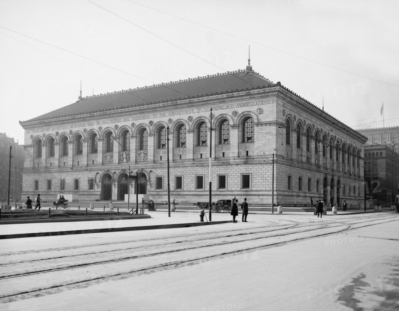 Public Library, Boston, Massachusetts, USA, Detroit Publishing Company, 1905