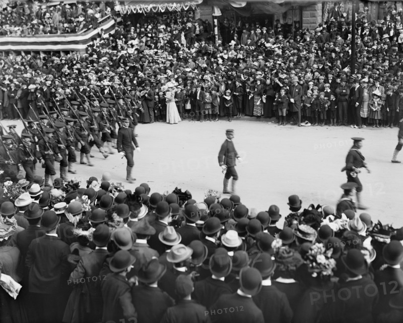 Military Parade in Honor of Admiral George Dewey, New York City, New York, USA, Detroit Publishing Company, 1899