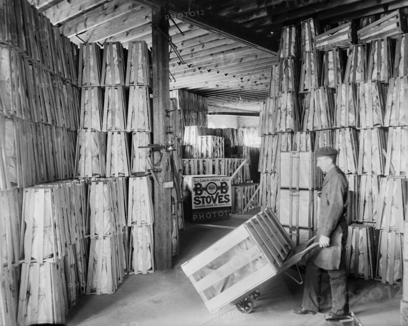 Worker in Shipping Room, Glazier Stove Company, Chelsea, Michigan, USA, Detroit Publishing Company, 1905