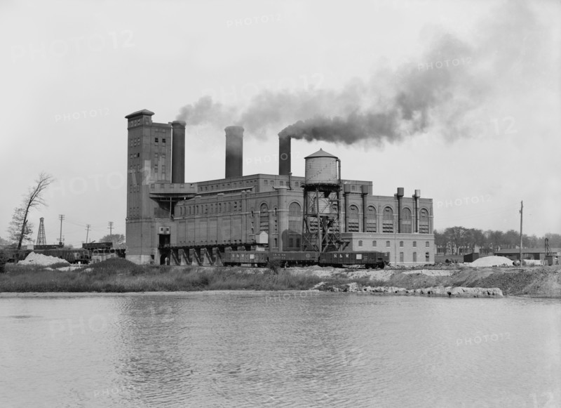 Edison Electric Plant, Detroit Edison Company, Detroit, Michigan, USA, Detroit Publishing Company, 1910