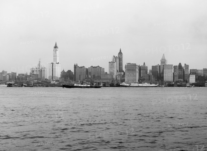 Skyline, Lower Manhattan, New York City, New York, USA, Detroit Publishing Company, 1915