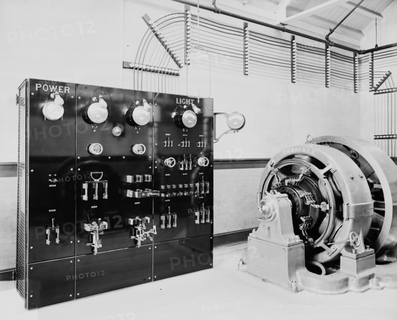 Detail of Switchboard in Dynamo Room, USA, Detroit Publishing Company, 1900