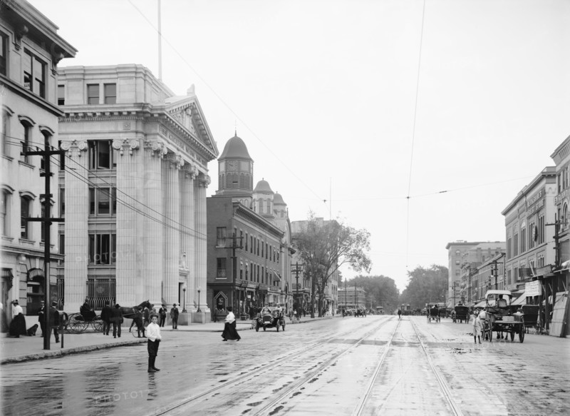 North Street Looking South, Pittsfield, Massachusetts, USA, Detroit Publishing Company, 1910