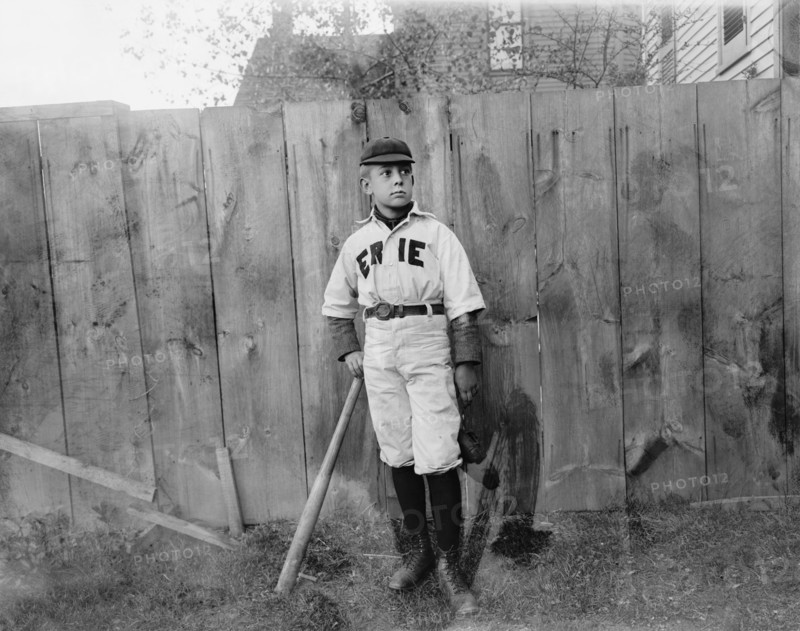 Portrait of Boy in Baseball Uniform, USA, Detroit Publishing Company, 1915