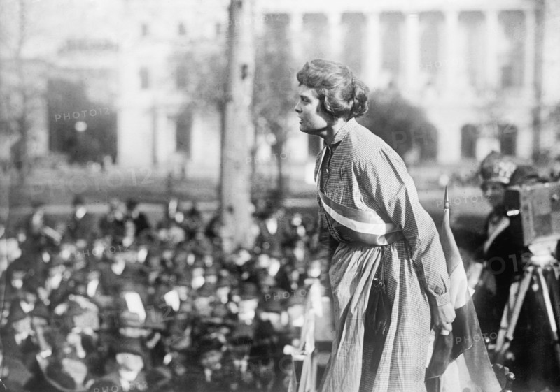 Lucy Branham, Suffragette, at Rally, Washington DC, USA, Harris & Ewing, 1919