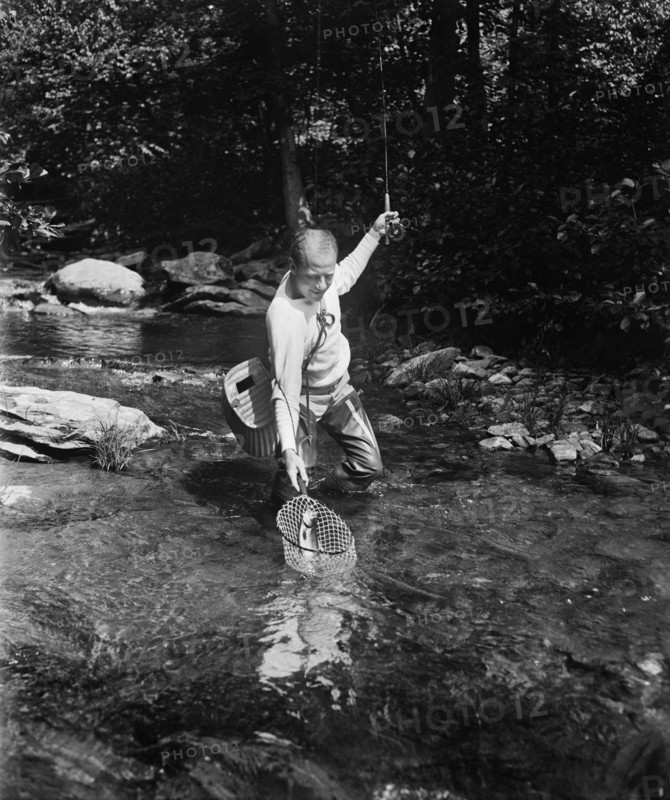 Man Fishing, USA, Harris & Ewing, 1932