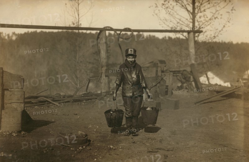 Young Boy Working as Greaser in Coal Mine, Bessie Mine, Alabama, USA, Lewis Hine, 1910