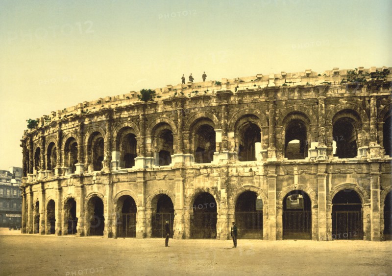 The Arena, Nimes, France, Photochrome Print, Detroit Publishing Company, 1900