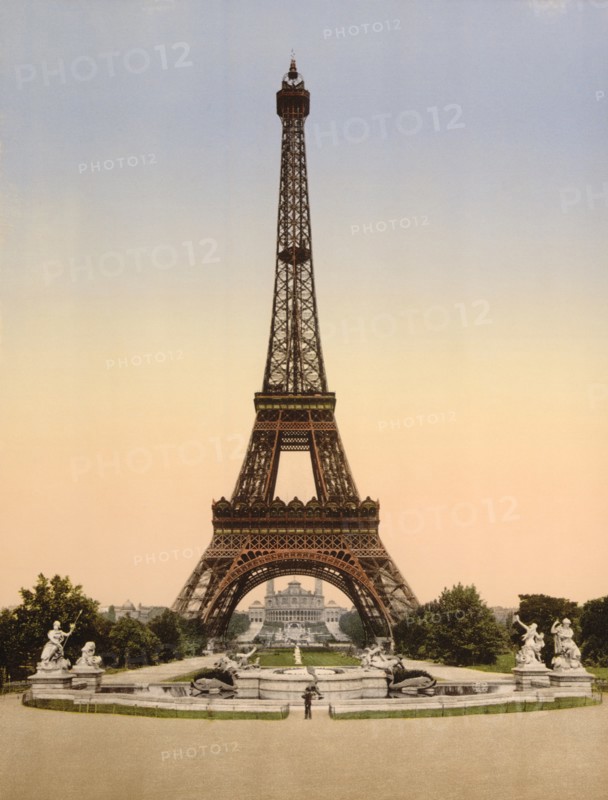 Eiffel Tower, Paris, France, Photochrome Print, Detroit Publishing Company, 1900