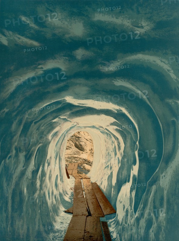 Grindelwald Grotto, Bernese Oberland, Switzerland, Photochrome Print, Detroit Publishing Company, 1900