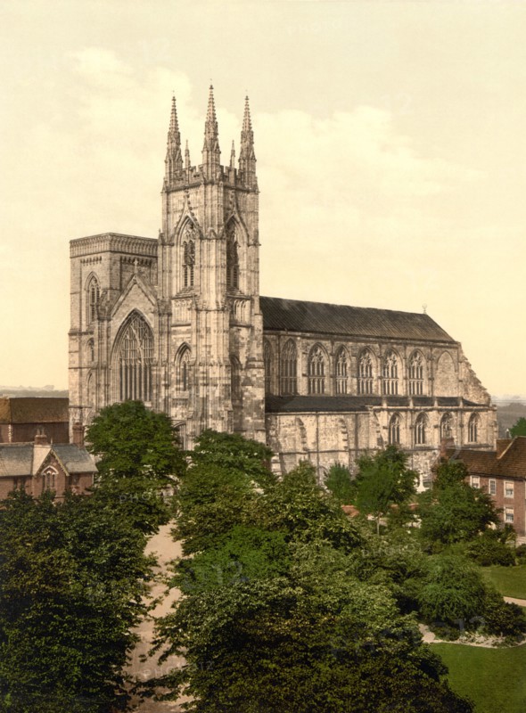 Priory Church, Bridlington, Yorkshire, England, Photochrome Print, Detroit Publishing Company, 1900