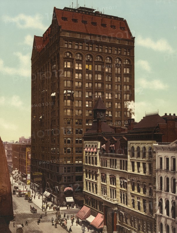 Masonic Temple, Chicago, Illinois, USA, Photochrome Print, Detroit Publishing Company, 1901