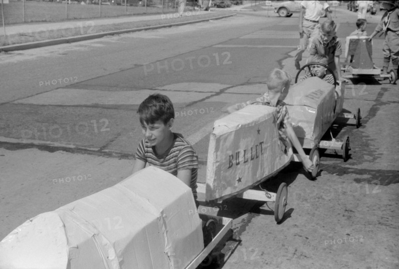 Entrants in Soapbox Auto Race During July 4th Celebration, Salisbury, Maryland, USA, Jack Delano for Farm Security Administration, July 1940
