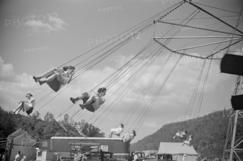 Carnival Ride, Bellows Falls, Vermont, USA, Jack Delano for Farm Security Administration, August 1941