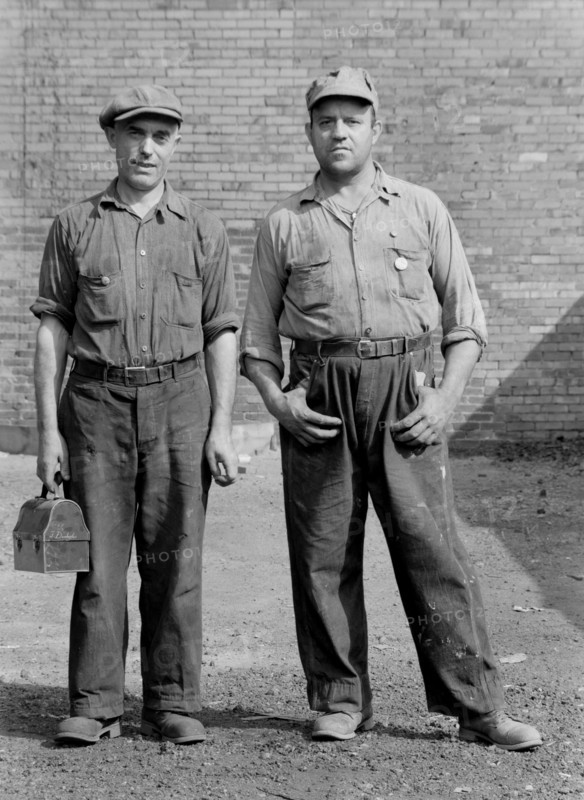 Two Steel Workers, Midland, Pennsylvania, USA, Arthur Rothstein for Farm Security Administration (FSA), July 1938