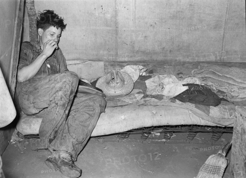 Migrant Worker's Son in Tent Home, Harlingen, Texas, USA, Russell Lee, February 1939