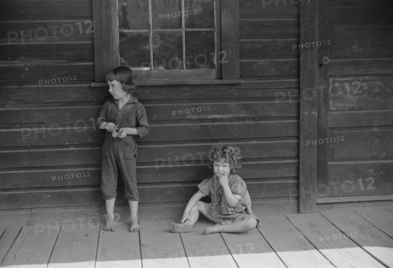 Coal Miner's Children on Porch, Jere, West Virginia, USA, Marion Post Wolcott for Farm Security Administration, September 1938
