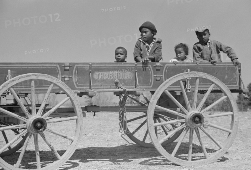 Tenant Farmer's Children in New Wagon, Pike County, Alabama, USA, Marion Post Wolcott for Farm Security Administration, May 1939