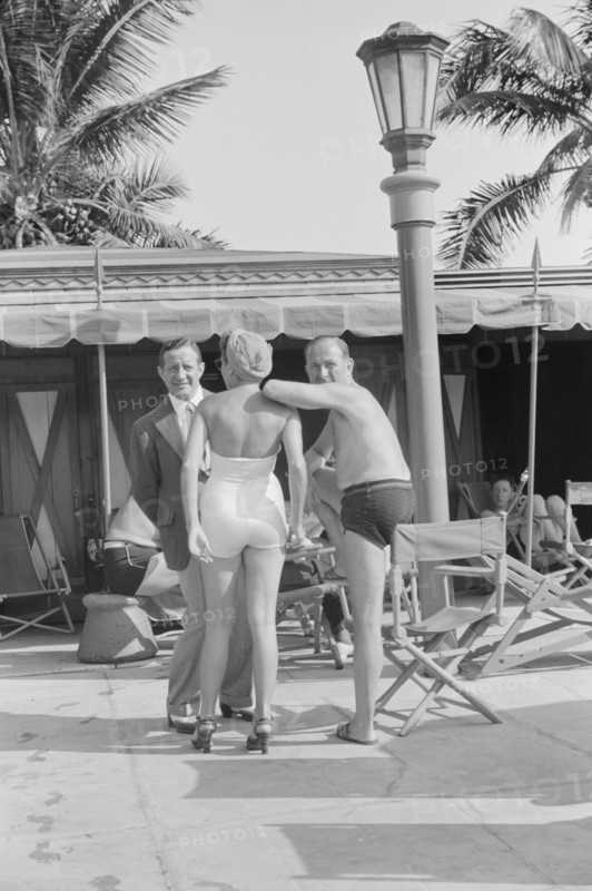 Three People Chatting Poolside, Miami Beach, Florida, USA, Marion Post Wolcott for Farm Security Administration, March 1939