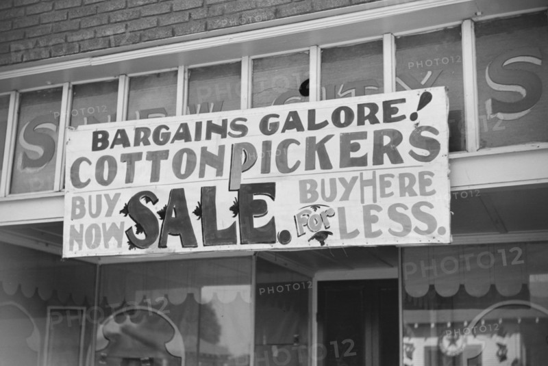 Store Sale Sign, Merigold, Mississippi, USA, Marion Post Wolcott for Farm Security Administration, October 1939