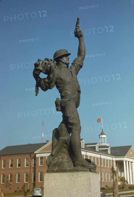 Marine Statue, Parris Island, South Carolina, USA, Alfred T. Palmer for Office of War Information, May 1942