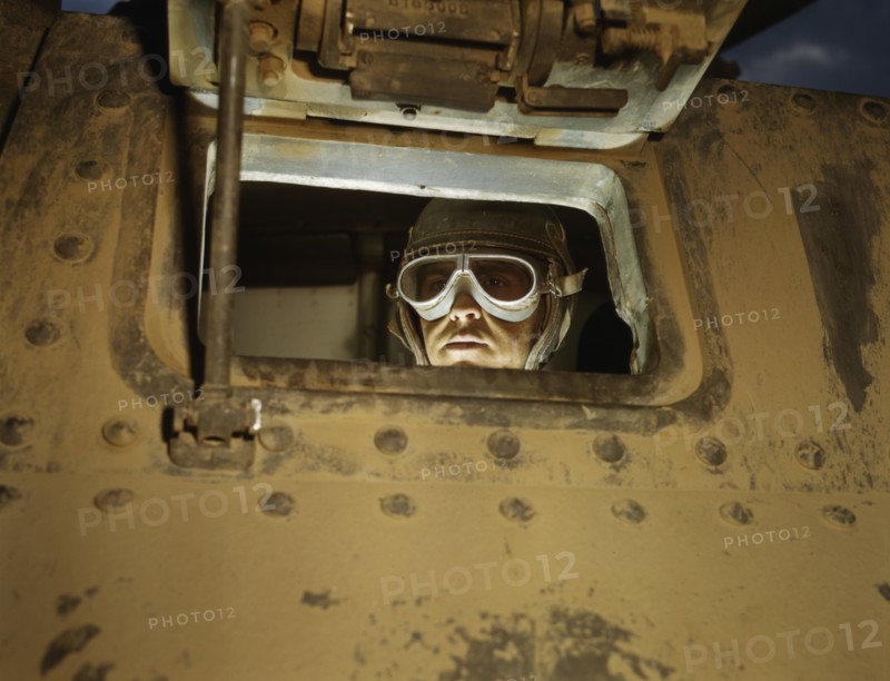 Tank Driver, Fort Knox, Kentucky, USA, Alfred T. Palmer for Office of War Information, June 1942