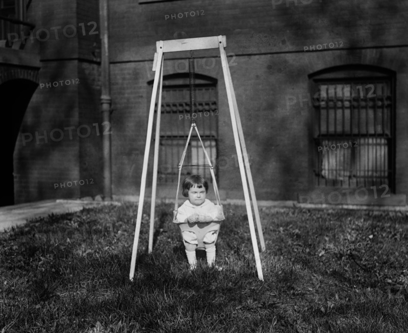 Baby in Portable Swing, Washington DC, USA, National Photo Company, 1921
