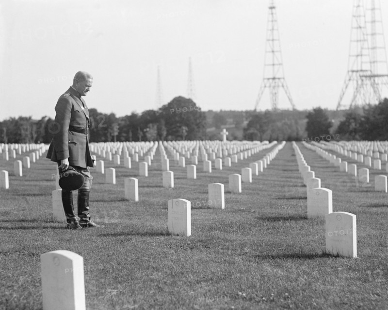 General John Pershing at Arlington National Cemetery, Arlington, Virginia, USA, National Photo Company, May 1925