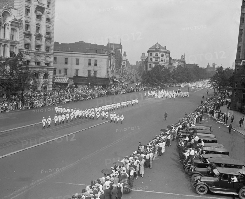 Ku Klux Klan Parade, Washington DC, USA, National Photo Company, August 1925