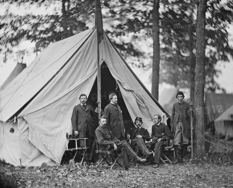Dr. Jonathan Letterman, Medical Director of the Union Army of the Potomac, and Staff, Portrait, Warrenton, Virginia, USA, by Alexander Gardner, November 1862