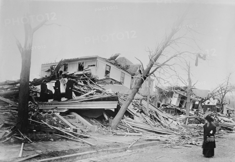 Tornado Destruction, Omaha, Nebraska, USA, Bain News Service, March 1913