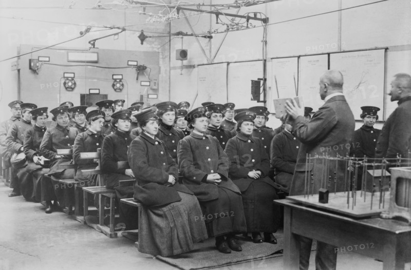 German Women Being Trained to Become Street Car Drivers during World War I, Berlin, Germany, Bain News Service, 1915