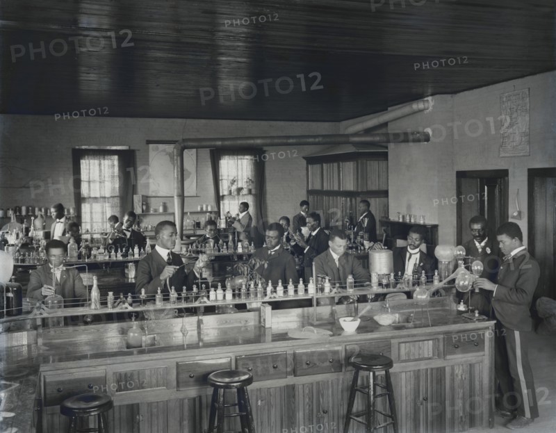 Students in Chemistry Class, Tuskegee Institute, Tuskegee, Alabama, USA, by Frances Benjamin Johnson, 1902