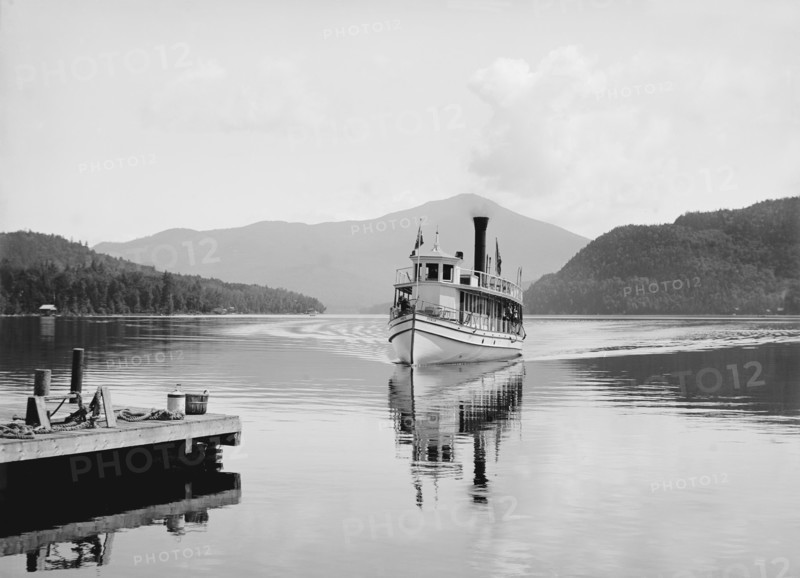 Steamboat Doris, Lake Placid, Adirondack Mountains, New York, USA, William Henry Jackson for Detroit Publishing Company, 1902