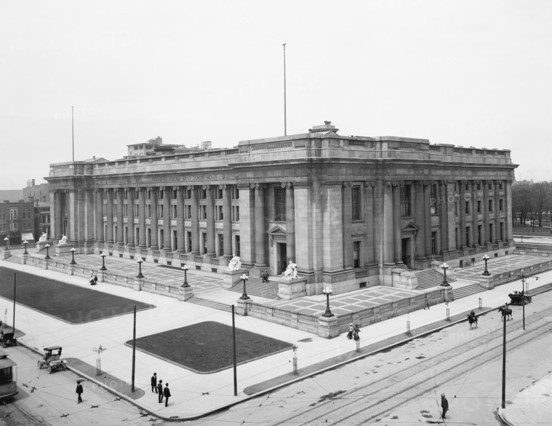Federal Building and Post Office, Indianapolis, Indiana, USA, Detroit Publishing Company, 1910