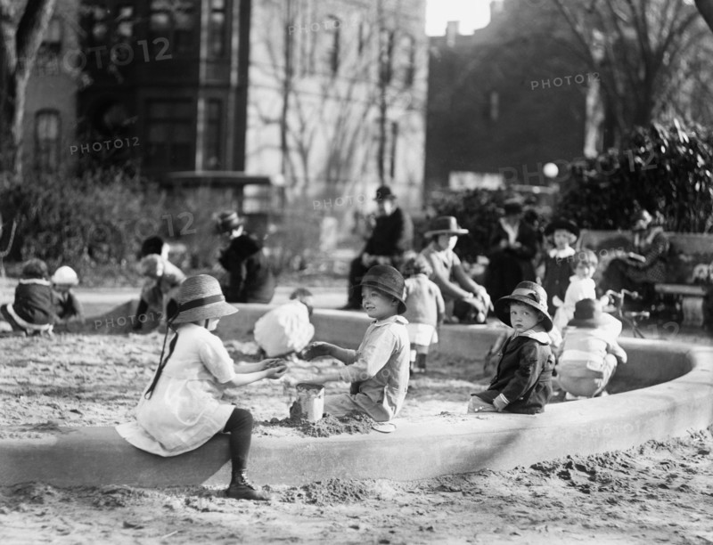 Children Playing in Sandbox, Harris & Ewing, 1920