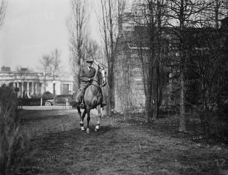 Man Horseback Riding Washington DC, USA, Harris & Ewing, 1922
