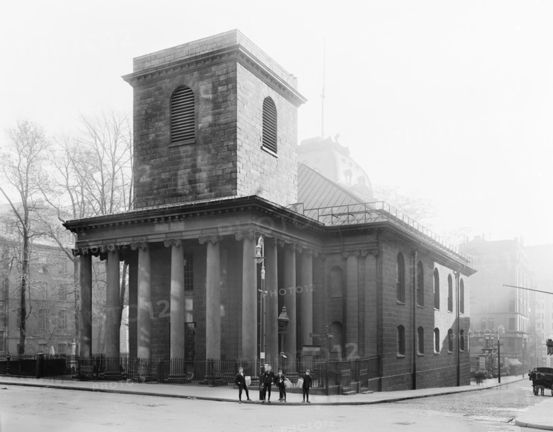 King's Chapel, Boston, Massachusetts, USA, Detroit Publishing Company, early 1900's