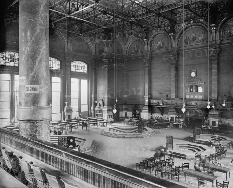 Board of Trade Directly after Session, Chicago, Illinois, USA, Detroit Publishing Company, 1905