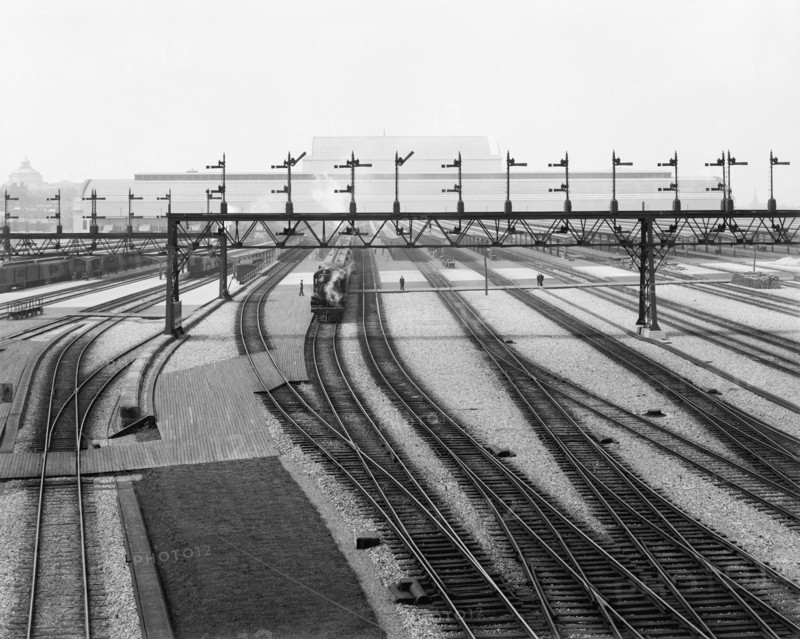 Switch Yards, Union Station, Washington DC, USA, Detroit Publishing Company, 1907