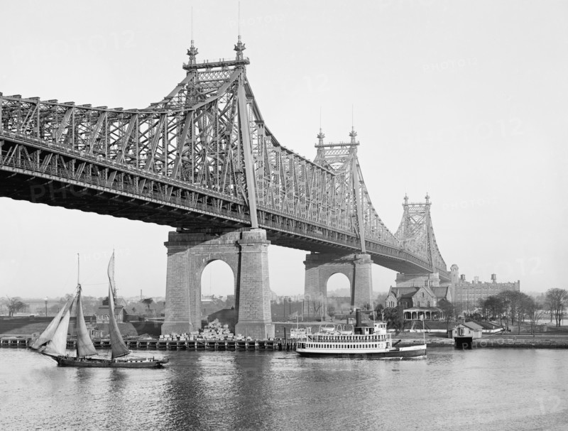 Blackwell's Island Bridge, New York City, New York, USA, Detroit Publishing Company, 1910