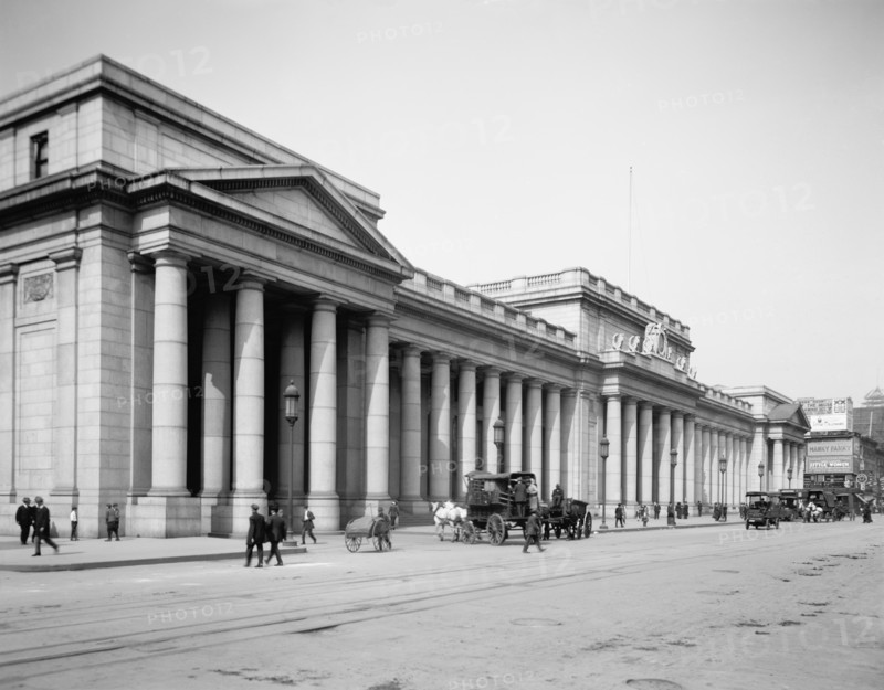 Pennsylvania Station, East Façade, New York City, New York, USA, Detroit Publishing Company, early 1910's