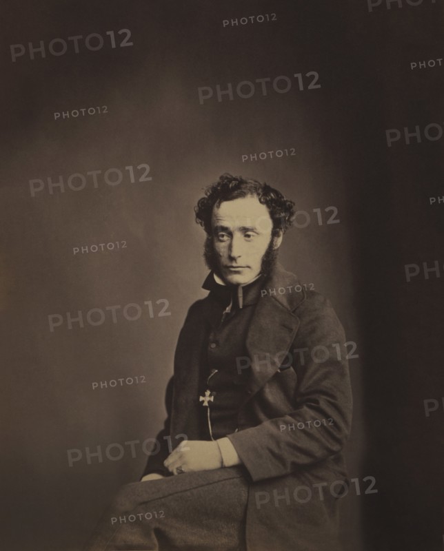 British Lieutenant Colonel Clarke Kennedy A.D.C. to H.R.H. the Duke of Cambridge, Seated Portrait, Crimean War, Crimea, Ukraine, by Roger Fenton, 1855