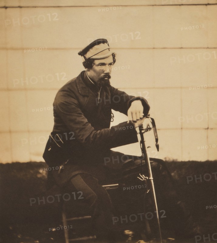 Honourable British Major Augustus Murray Cathcart, Seated Portrait, Crimean War, Crimea, Ukraine, by Roger Fenton, 1855