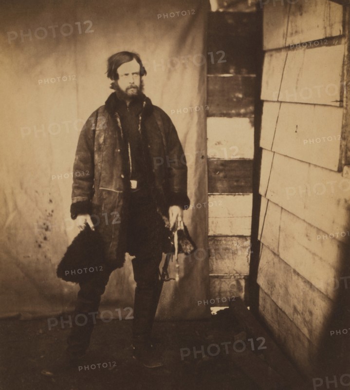 British Captain Alexander Leslie-Melville, Lord Balgonie, Grenadier Guards, Crimean War, Crimea, Ukraine, by Roger Fenton, 1855